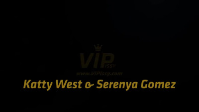 VIPissy Katty West And Serenya Gomez Soaking Wet Brunettes