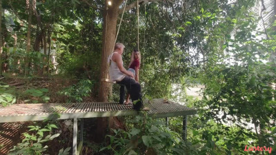 Lustery E Cinnamon And Spice Outdoor Anal On A Swing By The River