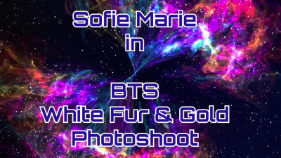 SofieMarie White Fur And Gold Photoshoot And BTS