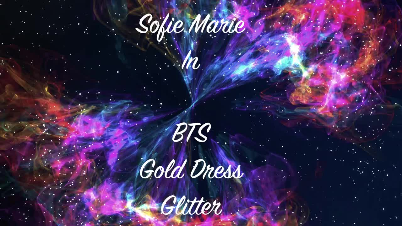 SofieMarie Gold Glitter Dress BTS - Porn video | ePornXXX