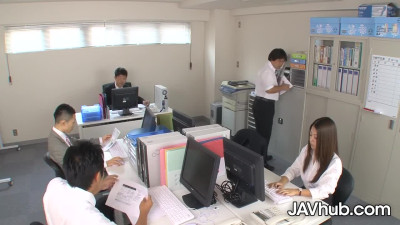 JAVHub Satomi Suzuki Busty Satomi Suzuki Fucks Five Of Her Coworkers JAPANESE