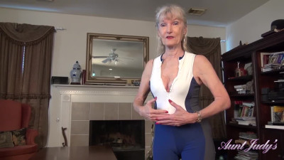 AuntJudys Diane Workout Becomes POV Handjob And Blowjob