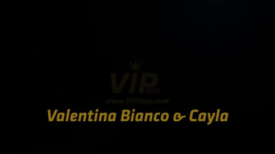 VIPissy Cayla And Valentina Bianco Frenzied Lesbian Pissing