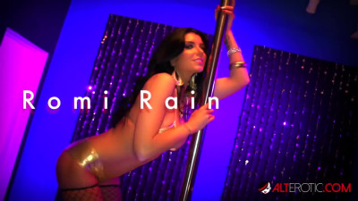 AltErotic Romi Rain Inked Stripper Masturbates At Work