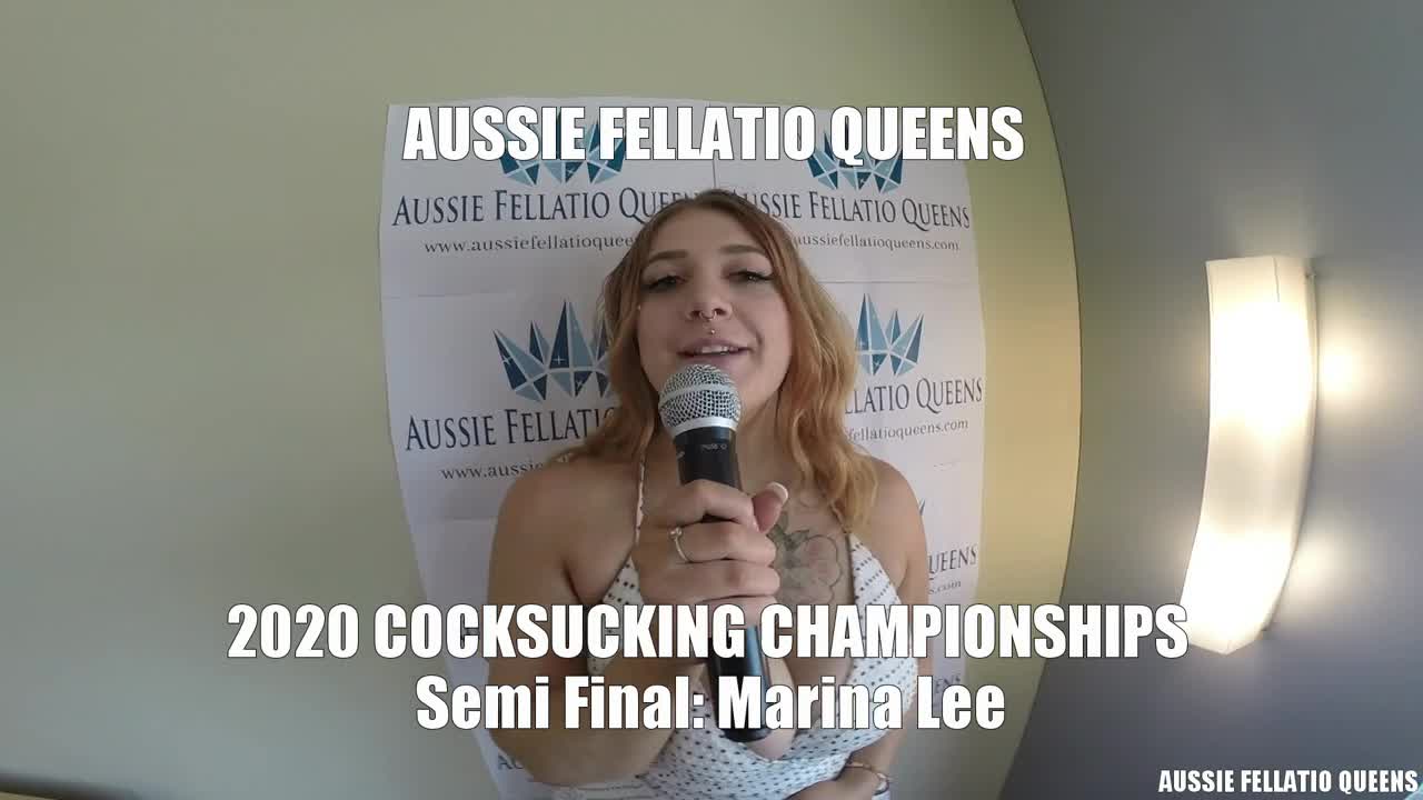 AussieFellatioQueens Marina Lee Cocksucking Championship Semi Final - Porn video | ePornXXX