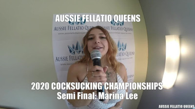 AussieFellatioQueens Marina Lee Cocksucking Championship Semi Final