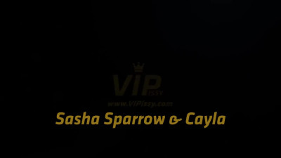 VIPissy Cayla And Sasha Sparrow Piss Play Pet