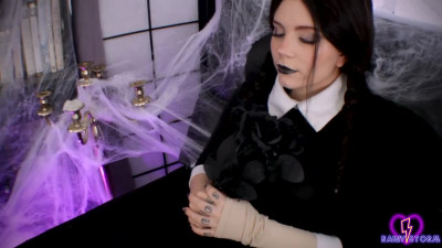 Amateur Rainy Storm Wednesday Addams Insatiable Nympho