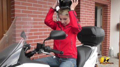 KaterinaHartlova Back To Home On Motorbike LEWD