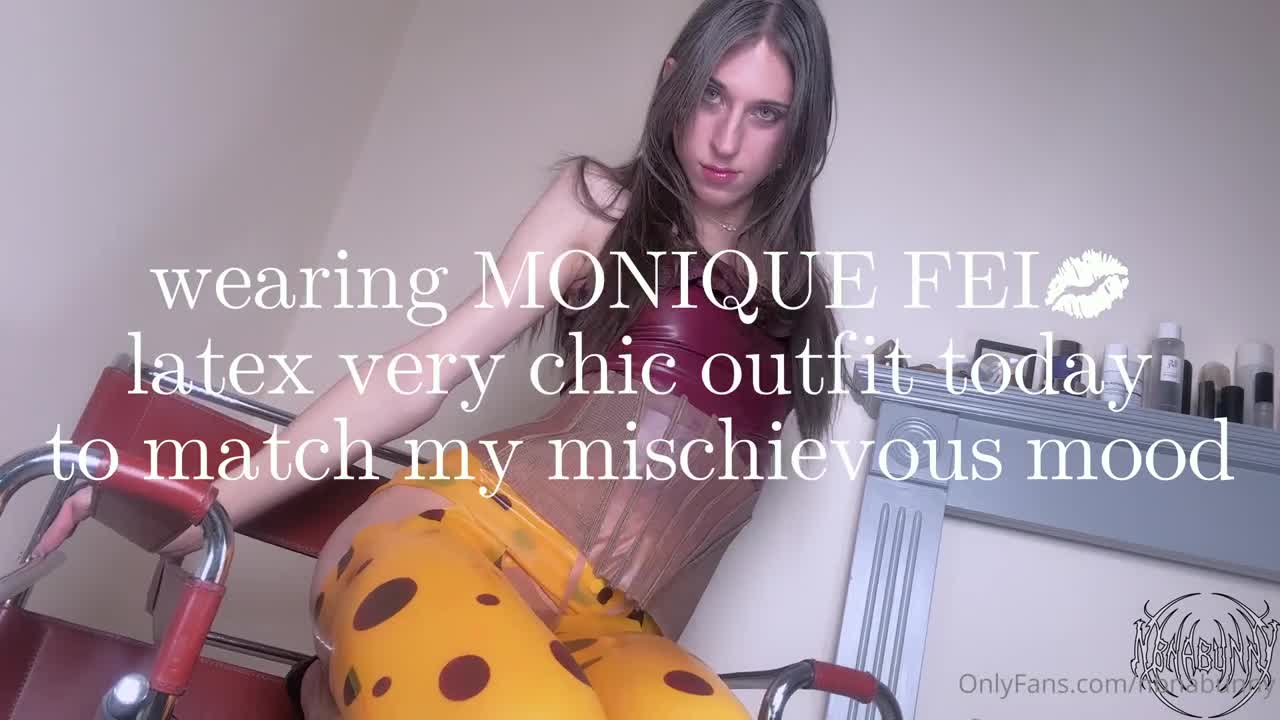 OnlyFans Nbnabunny Monique Fei Chic Latex Outfit TS PP - Porn video | ePornXXX