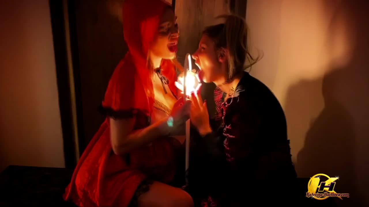 KaterinaHartlova Halloween With My New Girlfriend Domii LEWD - Porn video | ePornXXX