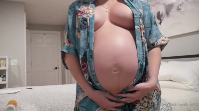ManyVids Ashley Alban Big Pregnant Belly Cover